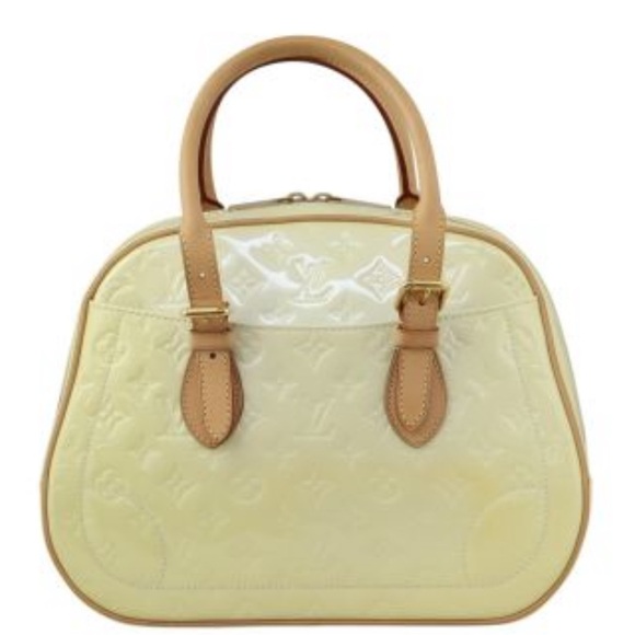 AUTHENTIC LOUIS VUITTON SUMMIT DRIVE MONOGRAM VERNIS PEARLE HANDBAG W/DUST BAG. - Picture 1 of 15